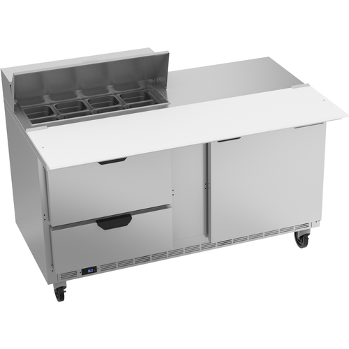 Beverage Air SPED60HC-08C-2 60" 8 Pan Two Section Sandwich Salad Prep Table