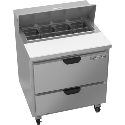 Beverage Air SPED32HC-08-2 32" 8 Pan One Section Sandwich Salad Prep Table