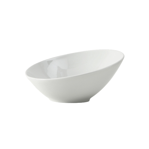 Tuxton China Inc BPB-300U DuraTux 30 oz. Porcelain White Slanted Bowl - 1 Doz