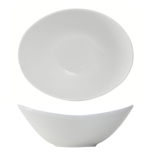 Tuxton China Inc BPD-0807 DuraTux 20 oz. Porcelain White Capistrano Bowl - 1 Doz