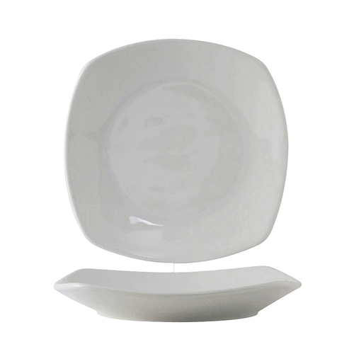 Tuxton China Inc BPH-105J DuraTux 26 oz. Porcelain White Square Pasta Plate - 1 Doz