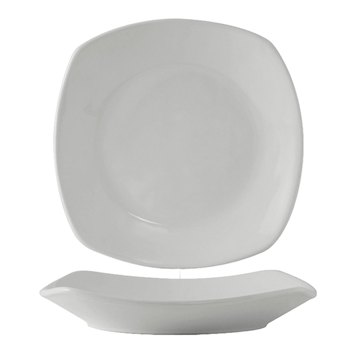 Tuxton China Inc BWH-105J DuraTux 26 oz. White Ceramic Square Pasta Plate - 1 Doz