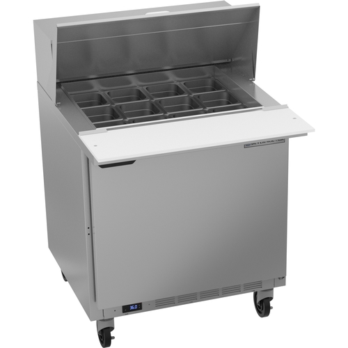 Beverage Air SPE32HC-12M 32" 12 Pan Two Section Mega Top Sandwich Salad Prep Table
