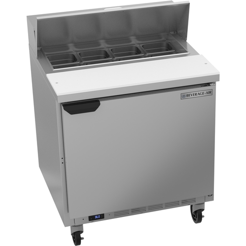 Beverage Air SPE32HC-08 32" 8 Pan Two Section Sandwich Salad Prep Table