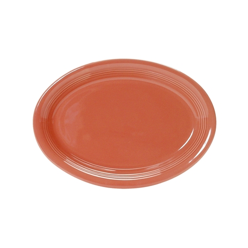 Tuxton China Inc CNH-1142 Concentrix 11-1/2" Cinnebar Ceramic Coupe Platter- 1 Doz