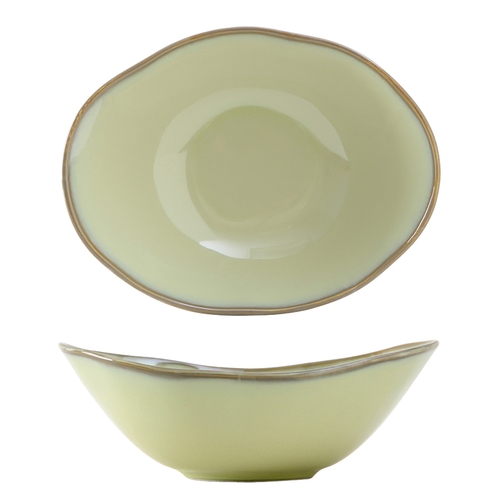 Tuxton China Inc GAS-403 Artisan 20 oz. Sagebrush Ceramic Capistrano Bowl - 1 Doz