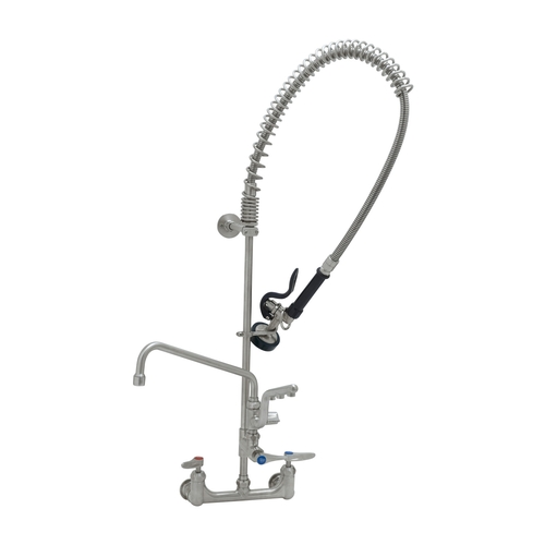 T&S Brass S-0133-U12-CR-B Eversteel 8" Wall Mount Mixing Faucet w/ Add-On Faucet