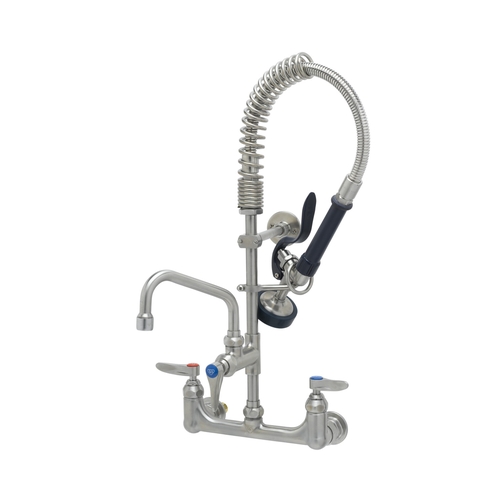 T&S Brass SMPK-8WLN-06 Eversteel Pre-Rinse Unit w/ 8" Swing Nozzle & Lever Handles
