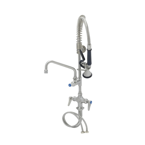 T&S Brass SMPF-2DLN-08 Eversteel Pre-Rinse Unit w/ 8" Swing Nozzle & Add-on Faucet