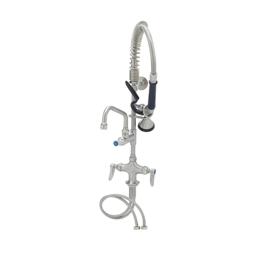 T&S Brass SMPF-2DLN-06 Eversteel Pre-Rinse Unit w/ 6" Swing Nozzle & Add-on Faucet