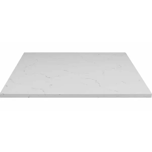 Art Marble Q401 30X42 42" x 30" Rectangular Carrera White Quartz Tabletop