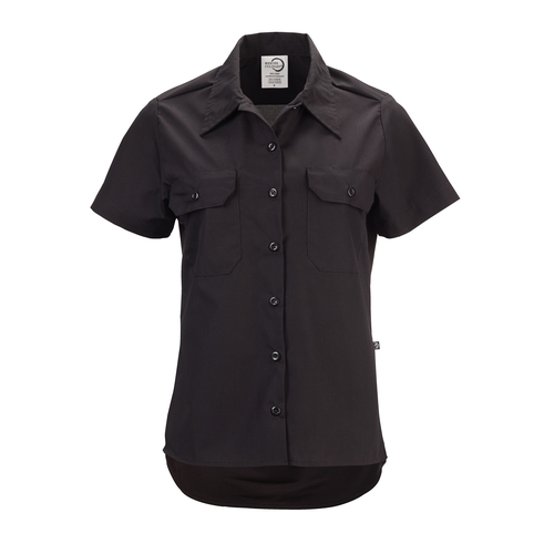 Mercer Culinary M60350BK2X Metro Edge Series Women's Black Work Shirt w/ Mesh Back- XXL