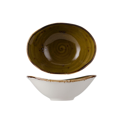 Tuxton China Inc GGW-403 Artisan Geode 20 oz. Walnut Porcelain Capistrano Bowl - 1 Dz