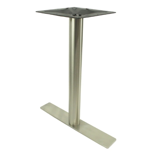 Art Marble SS10-0522H 4" x 24" Natural Stainless Steel Bar Height Table Base