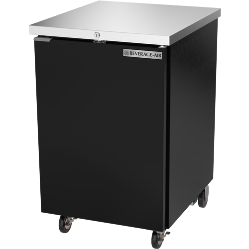 Beverage Air BB24HC-1-F-B 24" One-Section Black Coated Back Bar Cabinet w/ Solid Door