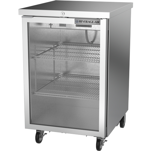 Beverage Air BB24HC-FG-S 24"One-Section Stainless Steel Back Bar Cooler w/ Glass Door