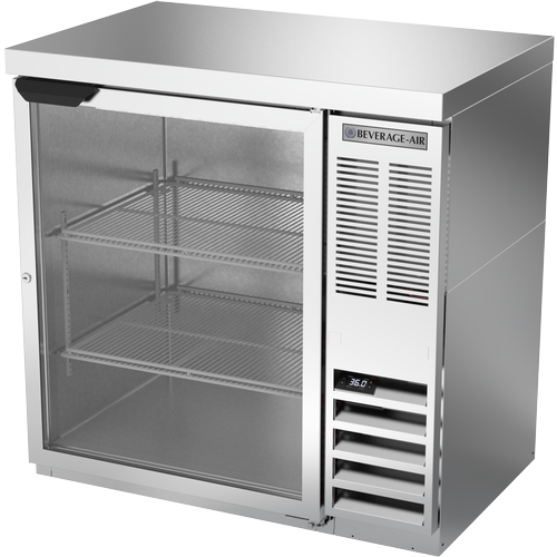 Beverage Air BBN36HC-FG-S 36" One-Section Glass Door Back Bar Storage Cooler