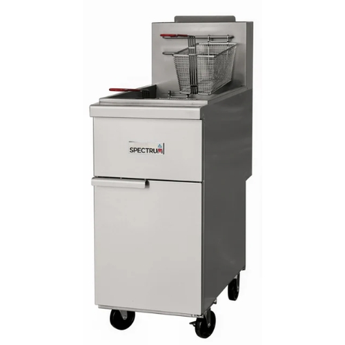 Winco NGGF-70-NG Spectrum™ 70lb 5-Tube Natural Gas Deep Fryer - 150k BTU