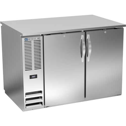 Beverage Air BB48HC-F-PT-S 48" Stainless Steel Solid Door Pass-Thru Back Bar Cabinet