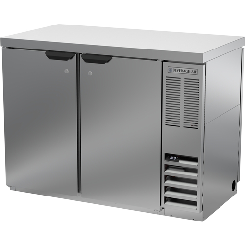 Beverage Air BBN48HC-F-PT-S 48" Stainless Steel Solid Door Back Bar Cooler w/ LED Lights