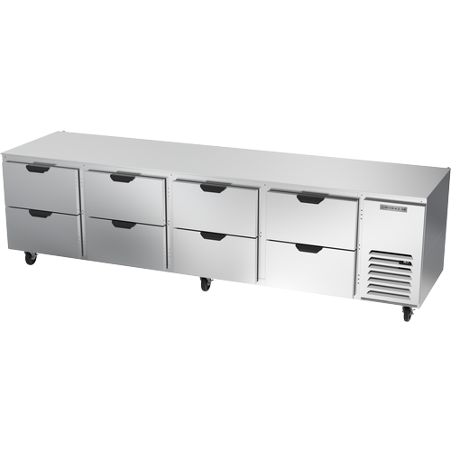 Beverage Air UCRD119AHC-8 119" Four-Section 8 Drawer Undercounter Refrigerator