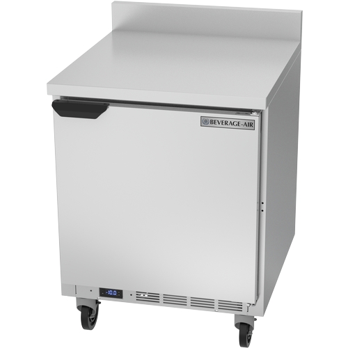 Beverage Air WTF27AHC-FIP 27" Wide Solid Door 1 Door Worktop Freezer w/ 4" Backsplash