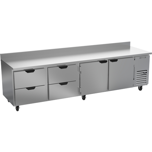 Beverage Air WTRD119AHC-4 119" Four-Section 2 Door Worktop Refrigerator w/ 4 Drawers