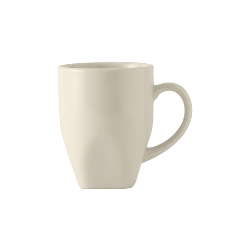 Tuxton China Inc BEM-100E DuraTux 9 oz. Amr White/Eggshell Ceramic Bistro Mug - 2 Doz