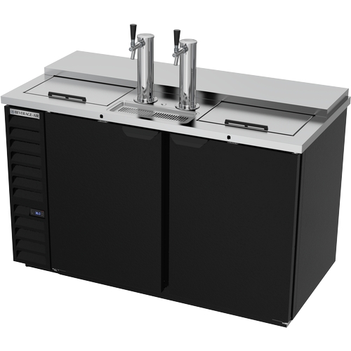 Beverage Air DD58HC-1-C-B 59" Black Triple Keg Club Top Draft Beer Cooler