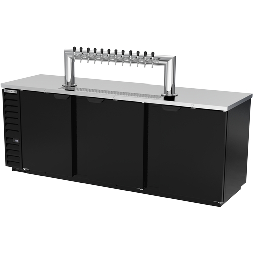 Beverage Air DD94HC-1-B-12T 95" Black Exterior Draft Beer Cooler w/ 4 Keg Capacity