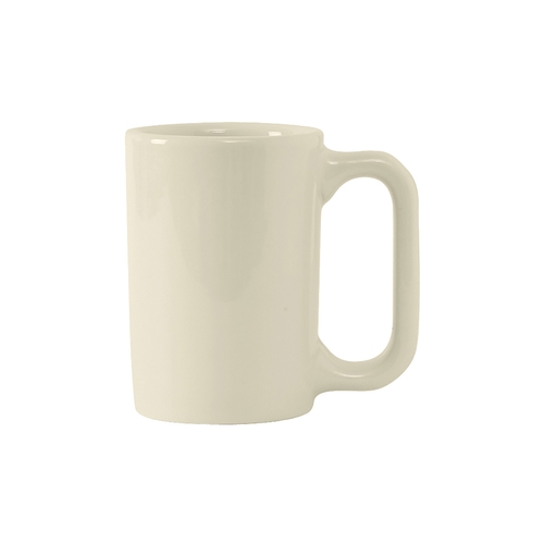 Tuxton China Inc BEM-100F DuraTux 10 oz. Amr White/Eggshell Ceramic Vista Mug - 2 Doz