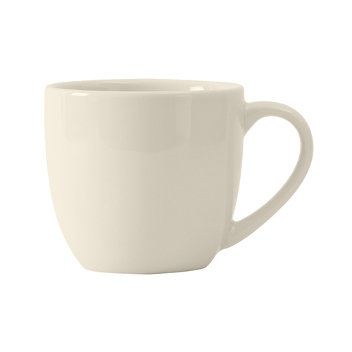 Tuxton China Inc BEM-120A DuraTux 12 oz. Amr White/Eggshell Ceramic Milano Mug - 2 Doz