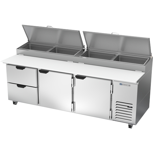 Beverage Air DPD93HC-2 93" Three-Section Refrigerated Pizza Table