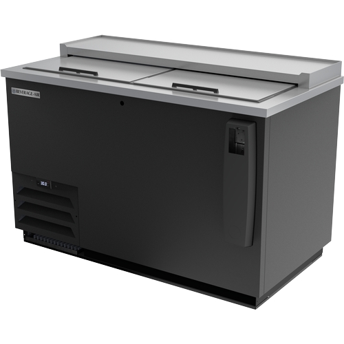 Beverage Air DW49HC-B-29 Frosty Brew 50" Black Flat Top Sliding Lid Bottle Cooler