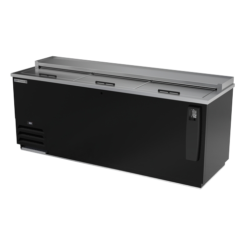 Beverage Air DW79HC-B-29 Frosty Brew™ 80" Black Flat Top Sliding Lid Bottle Cooler