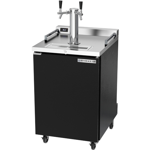 Beverage Air DZ24HC-1-B 24" Dual Zone 7.44 cu. ft. Black Wine & Beer Cooler