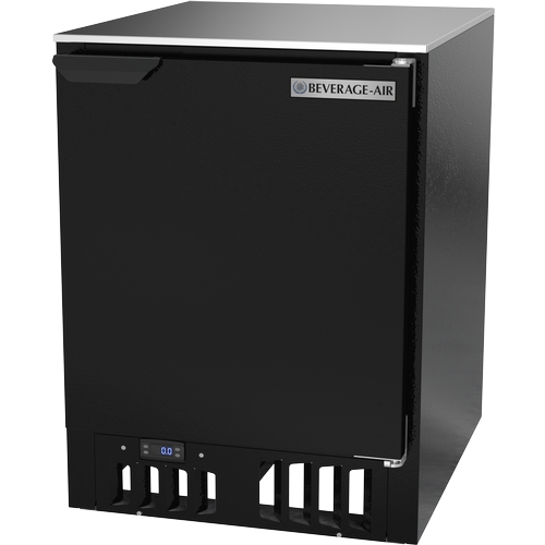 Beverage Air FLG24HC-1-B 24" Underbar Black Solid Door Glass Froster & Plater Chiller