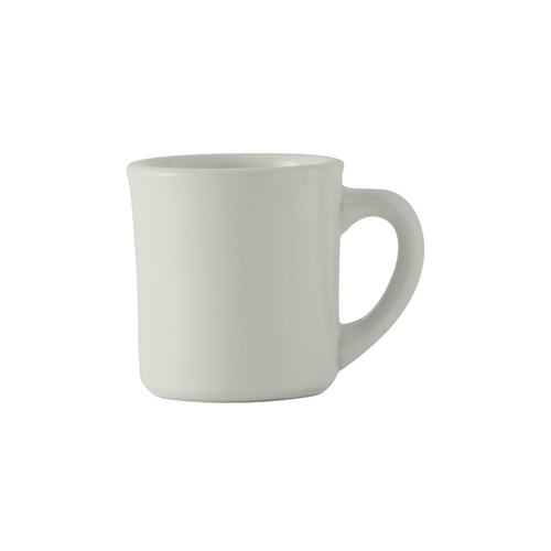 Tuxton China Inc BWM-0802 DuraTux 9 oz. White Ceramic Old Time Mug - 2 Doz