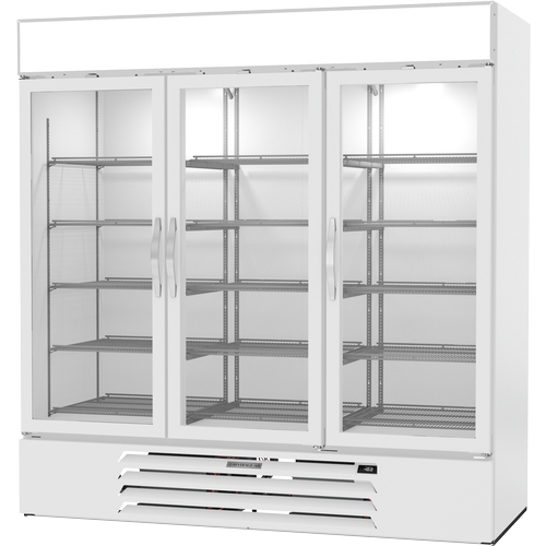 Beverage Air MMF72HC-1-W MarketMax™ White (3) Glass Door Freezer Merchandiser