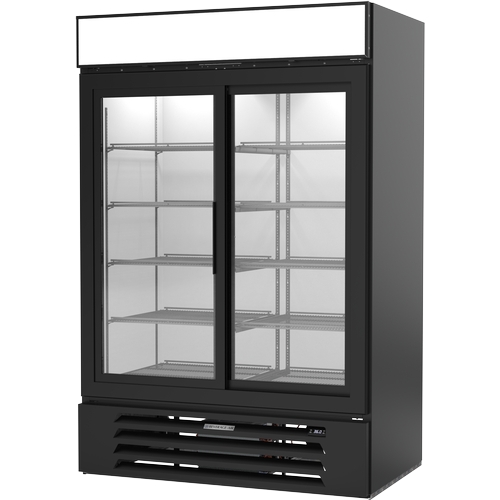 Beverage Air MMR45HC-1-B MarketMax™ 52" Black Glass Door Refrigerator Merchandiser