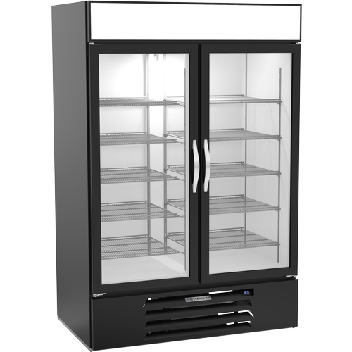 Beverage Air MMR49HC-1-B MarketMax™ 52" Black Glass Door Refrigerator Merchandiser