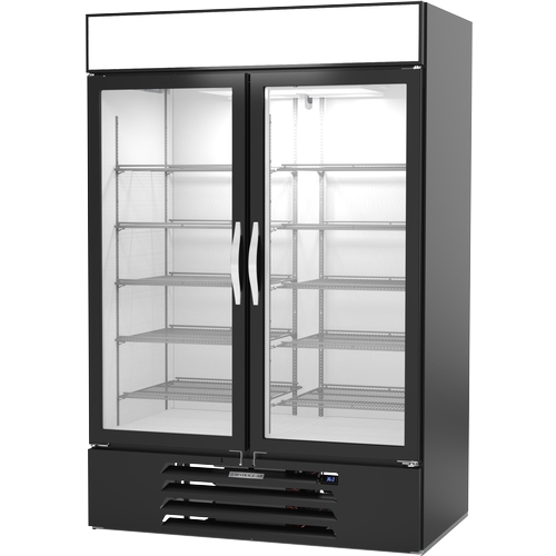 Beverage Air MMR49HC-1-B-IQ MarketMax 46 cuft Black Glass Door Refrigerated Merchandiser
