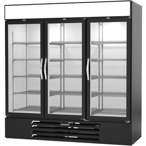 Beverage Air MMR72HC-1-B-WINE MarketMax™ 75" Black Glass Door Wine Cooler Merchandiser