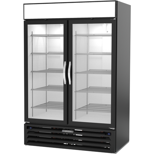 Beverage Air MMRF49HC-1-A-BW MarketMax™ 52" Black Glass Door Dual-Temp Merchandiser