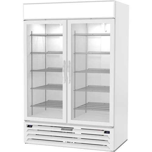 Beverage Air MMRF49HC-1-A-WW MarketMax™ 52" White Glass Door Dual-Temp Merchandiser