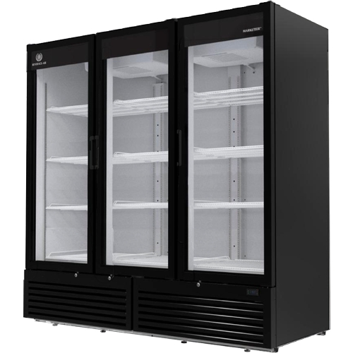 Beverage Air MT72-1B Marketeer™ 78.75" Black Reach-In Refrigerated Merchandiser