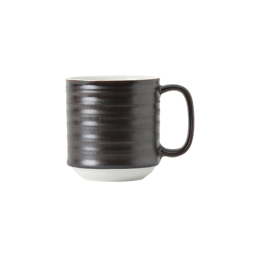 Tuxton China Inc GZLP150 TuxTrendz 12 oz. Lava/White Porcelain Mug - 2 Doz