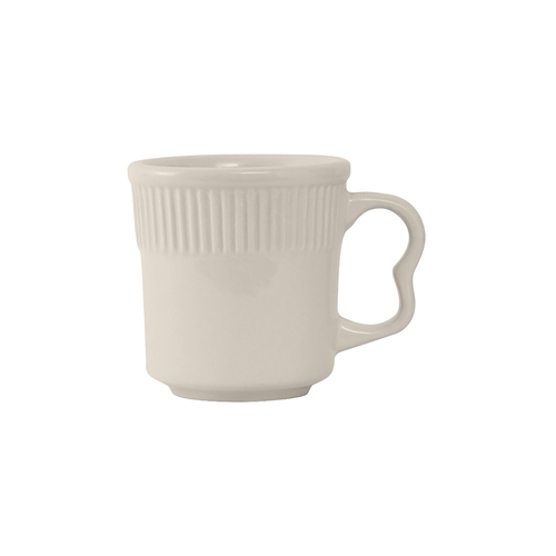 Tuxton China Inc HEM-080 Hampshire 8 oz. American White/Eggshell Ceramic Mug - 3 Doz