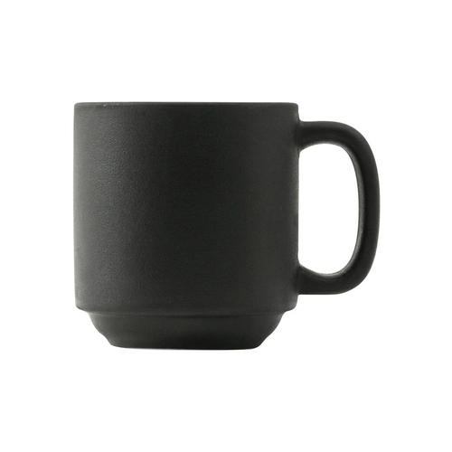 Tuxton China Inc VBM-110J Zion 11 oz. Matte Black Porcelain Yukon Mug - 2 Doz