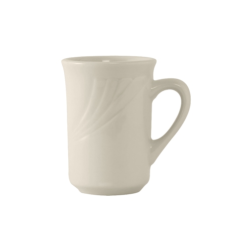 Tuxton China Inc YEM-080 Monterey 7-1/2 oz American White/Eggshell Ceramic Mug - 3 Dz